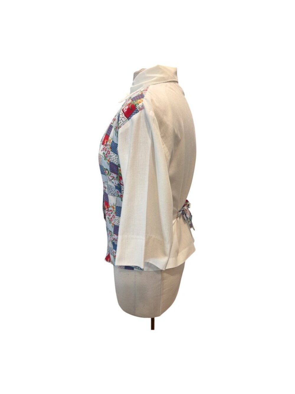 Vintage Tap & Co Patchwork Floral Vest Layered Blouse Women’s M Cottagecore Prai - Picture 2 of 6